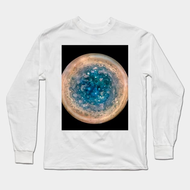 Jupiter's south pole, Juno image (C036/8352) Long Sleeve T-Shirt by SciencePhoto